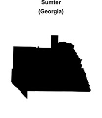 Sumter County (Georgia) blank outline map