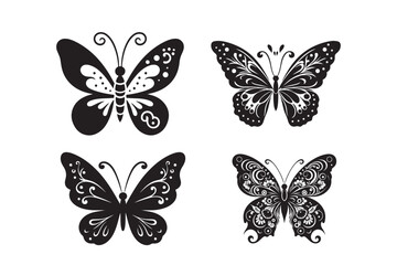 butterfly silhouette vector illustration