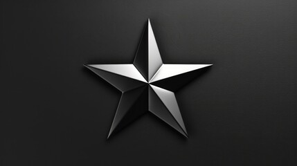 Obraz premium A star is shown in black and silver
