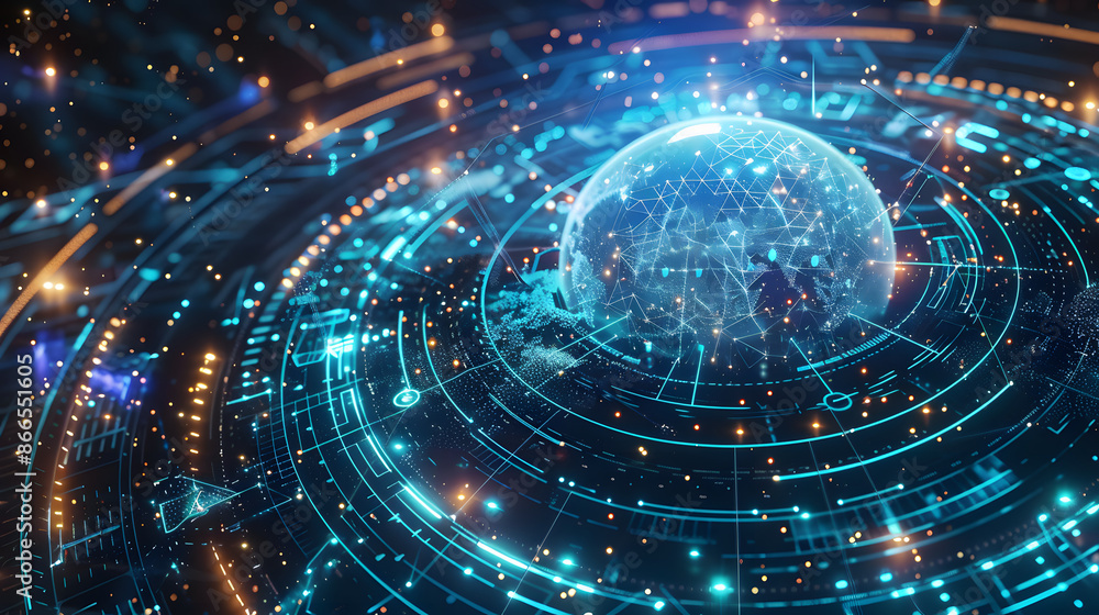 Poster a decentralized interplanetary economy enabled by a complex but secure system of digital payments.