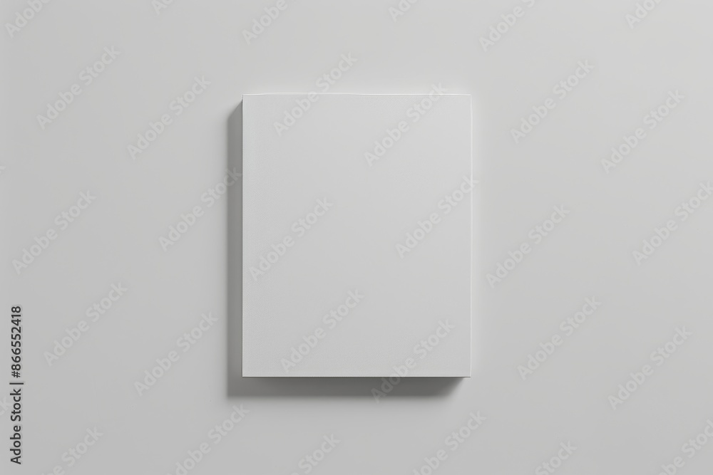 Poster detailed perspective view of an empty rounded square hard cover children's tale education book reali
