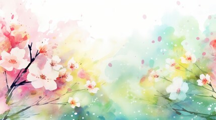 Fototapeta premium Watercolor Spring Blossoms