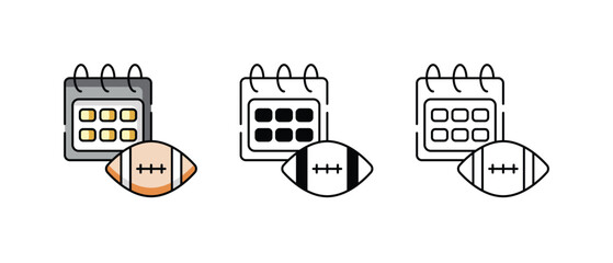 Schedule icons vector set stock illustration