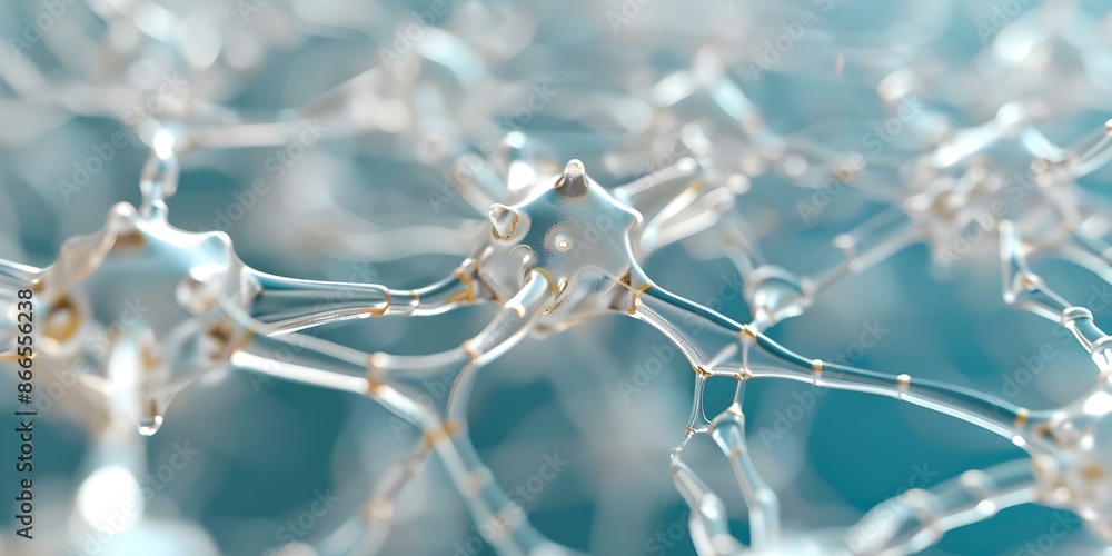 Poster the human brain an intricate web of thoughts and connections. concept neuroscience, brain function, 