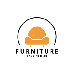 Fototapeta premium Furniture Logo Template. Creative Symbol for Furniture Company.
