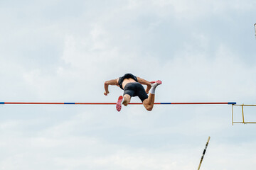 vaulter athlete pole vault at summer athletics games