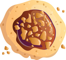 Delicious cookies with chocolate and nuts
