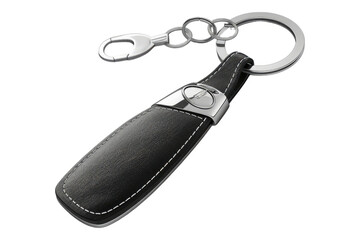 3D modern key chain isolated on transparent background