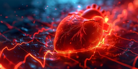 Understanding Heart Attacks Identifying Blocked Coronary Artery on ECG/EKG. Concept Cardiology, Heart Health, ECG Interpretation, Coronary Artery Disease, Heart Attack