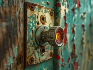 A detailed image of a stud finder in use