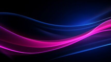 Abstract dark blue modern futuristic banner background. Glowing pink oval lines pattern design. Swirl ellipse lines element. Circular motion. Generative Ai