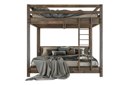 Aesthetic lift bed isolated on transparent background
