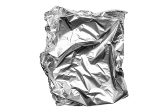 Aluminium foil isolated on transparent background