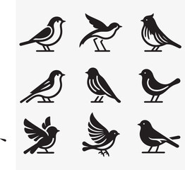 bird silhouette vector illustration Adobe Illustrator Artwork