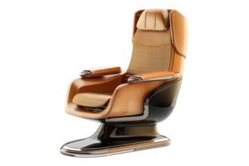 Aviation seat isolated on transparent background