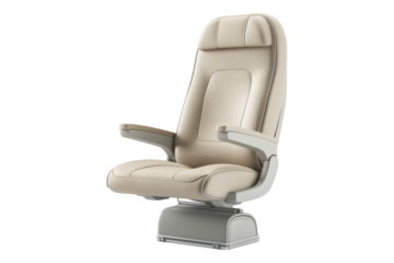 Aviation seat isolated on transparent background