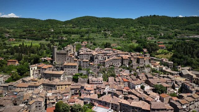 Aerial View of Bolsena, Province of Viterbo, Italy