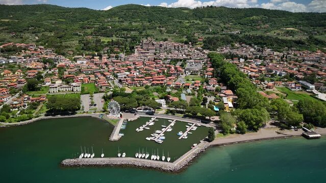 Aerial View of Bolsena, Province of Viterbo, Italy