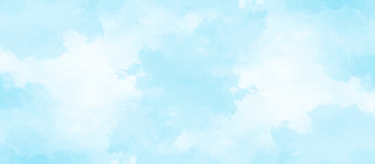 Fototapeta premium Blue sky with cloud .Beautiful blue sky with white clouds .bright cloud cover in the sun calm clear winter air background .gradient light white background. 