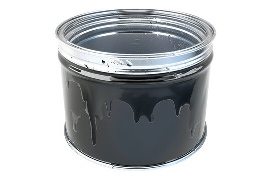 Empty Paint Can Isolated On Transparent Background