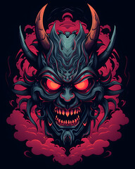 Oni Mask lurked in the shadows