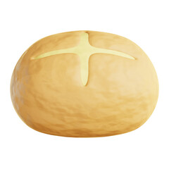 Bakeware & Breads 3D Icon, Hot Cross Bund
