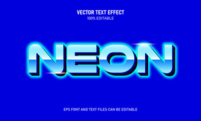 Neon 3d editable text effect