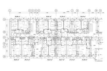 Fototapeta premium Part of a multistory building floor plan