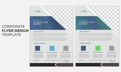 Creative colorful business flyer template design. Modern layout. Business poster template. Flyer in A4