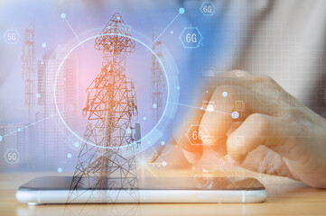 5G or 6G antenna transmitting station, fast communication technology