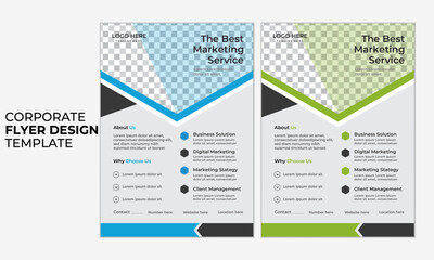 Creative colorful business flyer template design. Modern layout. Business poster template. Flyer in A4