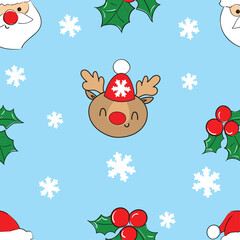 Christmas pattern seamless vector holiday