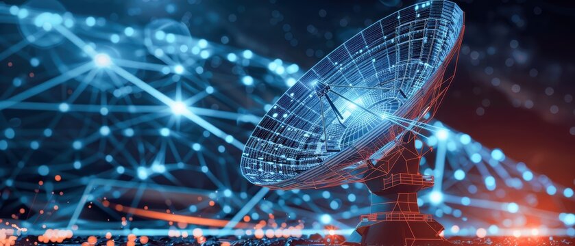 Global broadcasting satellite dish, network communication, advanced technology