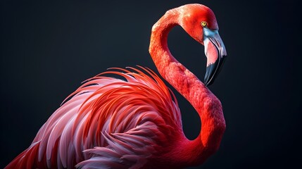 Obraz premium Captivating Flamingo in Vibrant Natural Habitat on Transparent Background