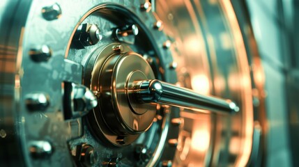 Secure vault door closing, symbolizing market protection