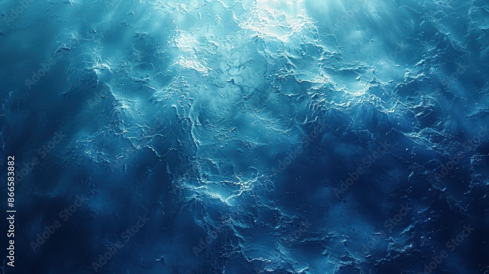 Poster a background with a gradient from light to dark, with the lightest point being a blank blue space.