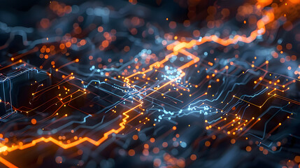 Technology abstract in computer architecture or artificial intelligence created generic IT. Concept Technology Abstract, Computer Architecture, Artificial Intelligence, Generic IT