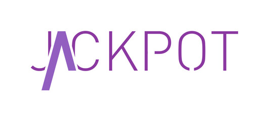 Parola JACKPOT  con sfondo colorato gradiente