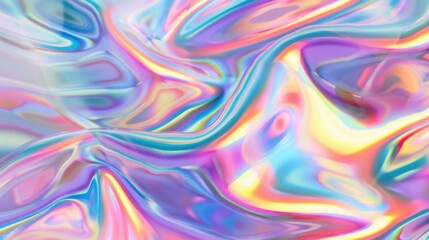 Obraz premium A colorful, flowing, and abstract background with a rainbow of colors