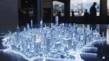 Handcrafted miniature model showcasing futuristic city prototype design concepts