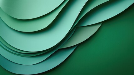 Green construction paper with overlapping layers