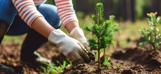 Naklejka premium Dirt to Green: The Journey of Regeneration