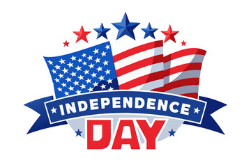 Obraz premium Celebrate freedom with a patriotic Independence Day illustration, Vibrant Independence Day graphic showcasing national pride and celebration, Colorful art depicting the spirit of Independence Day 