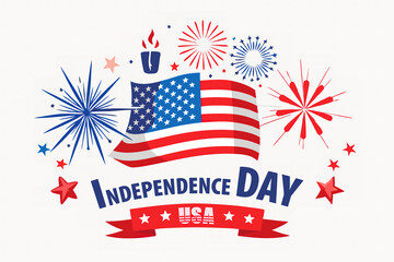 Celebrate freedom with a patriotic Independence Day illustration, Vibrant Independence Day graphic showcasing national pride and celebration,
Colorful art depicting the spirit of Independence Day 