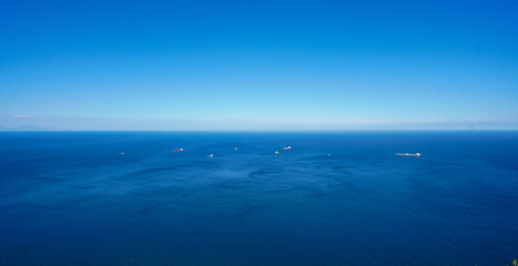 Obraz premium landscape. landscape with the Mediterranean sea viewed from Gibraltar.