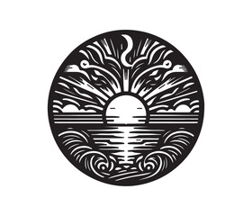 sun vector art graphic resources silhouette vector style,white background