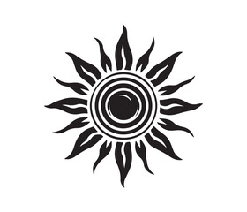 sun vector art graphic resources silhouette vector style,white background