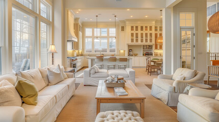 Interior of a modest American suburban house