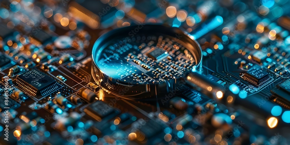 Aufkleber advancements in digital forensics and computer security driving technological progress. concept digi