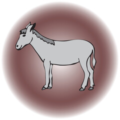 donkey doddle illustration vector